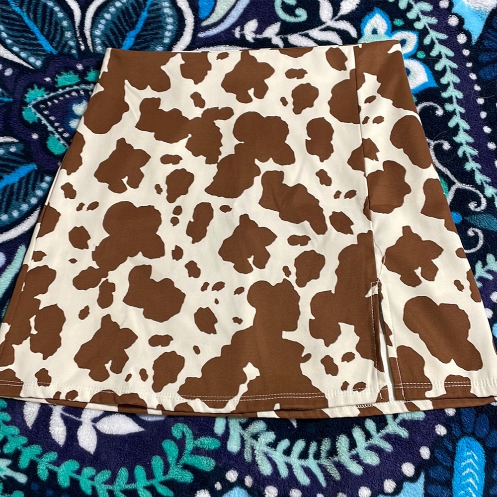 Cow Print Skirt